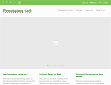Tablet Screenshot of precisioncutlawn.com